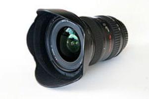 광각 Canon 렌즈 : 선택할 수있는 기능